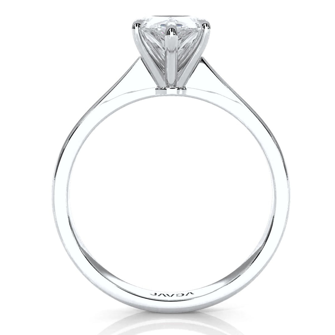 3g Lab Grown Diamond Tapper Solitaire IGI Certified Engagement Ring Setting 2mm 1.00 Ctw.