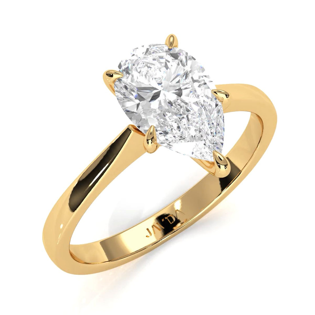 3g Lab Grown Diamond Tapper Solitaire IGI Certified Engagement Ring Setting 2mm 1.00 Ctw.
