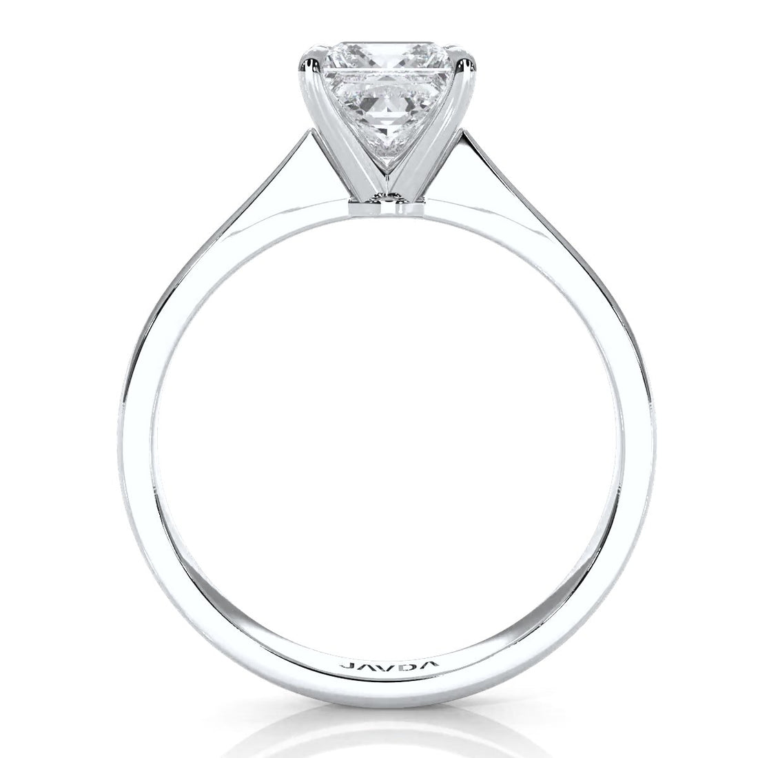 3g Lab Grown Diamond Tapper Solitaire IGI Certified Engagement Ring Setting 2mm 1.00 Ctw.