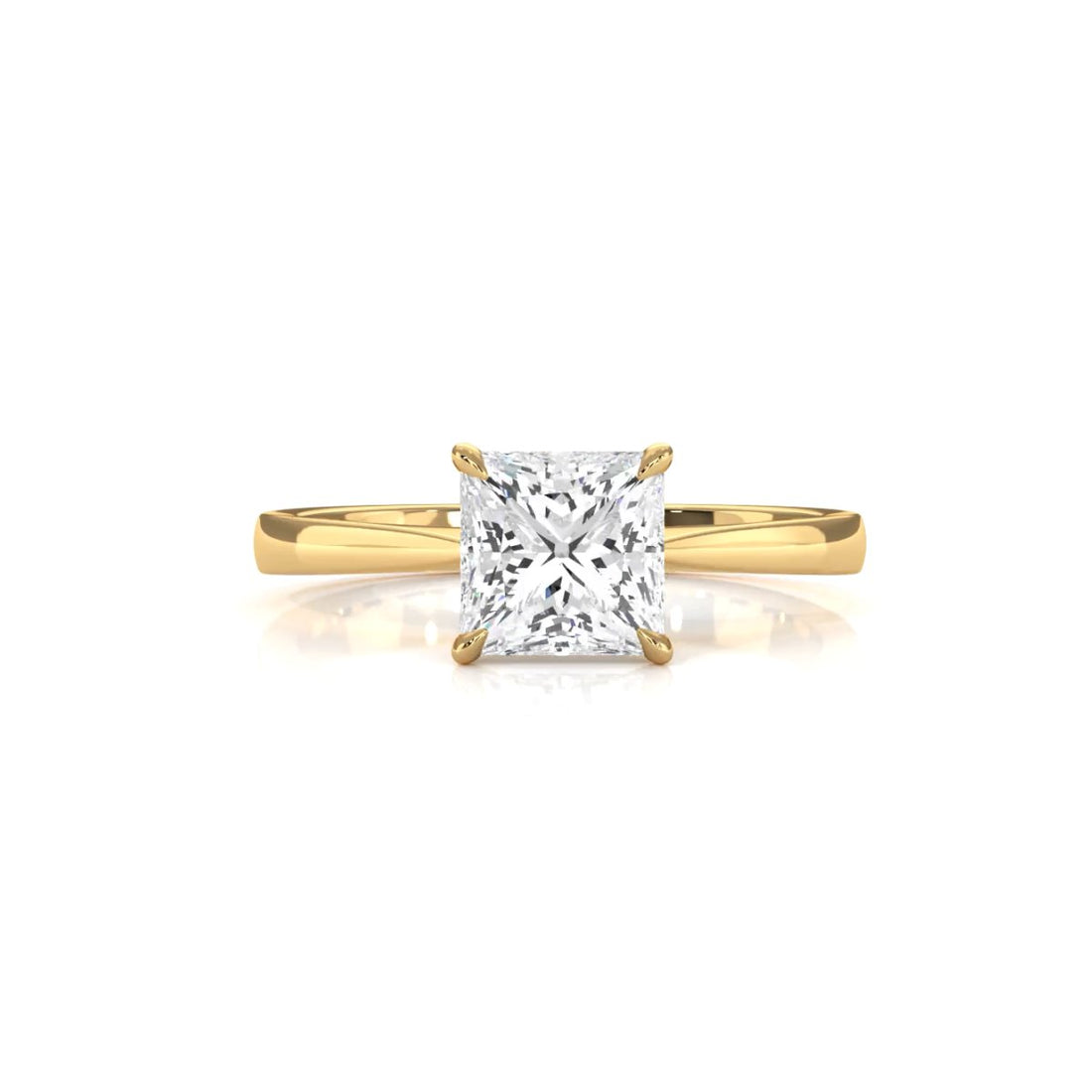 3g Lab Grown Diamond Tapper Solitaire IGI Certified Engagement Ring Setting 2mm 1.00 Ctw.