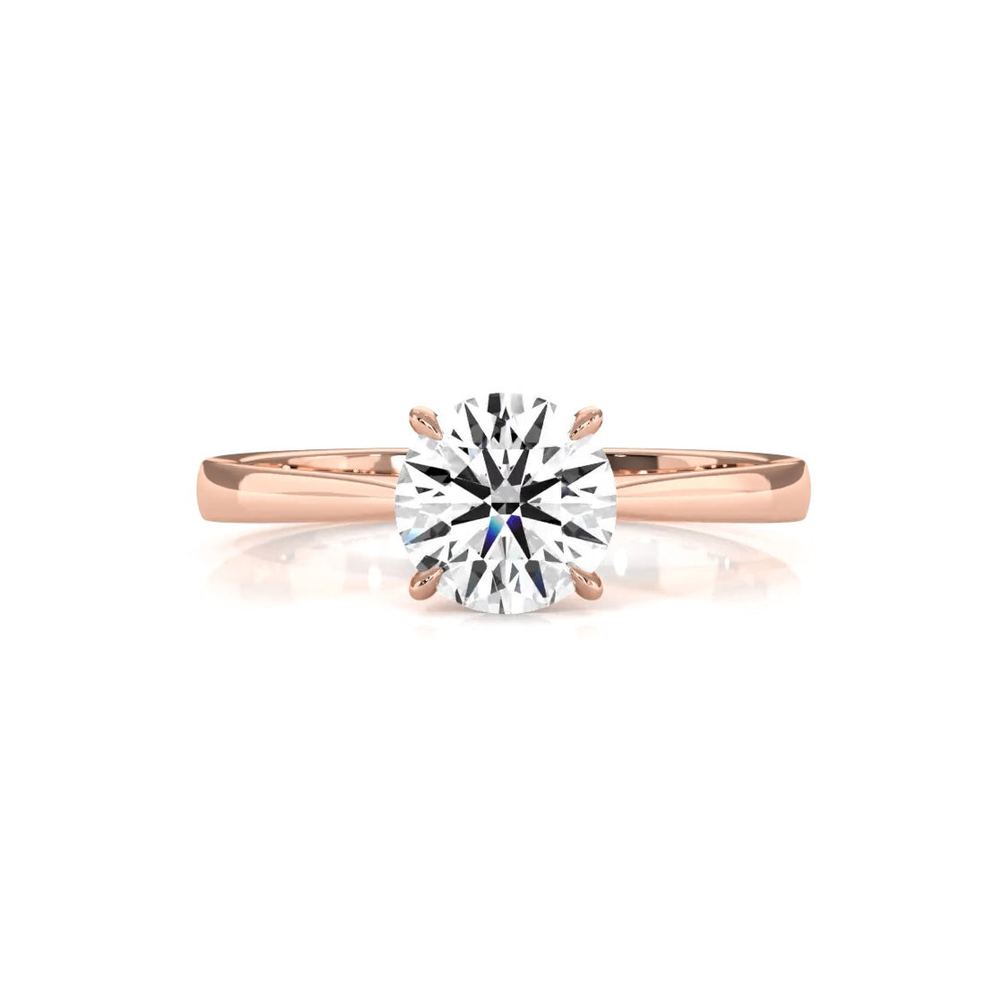 3g Lab Grown Diamond Tapper Solitaire IGI Certified Engagement Ring Setting 2mm 1.00 Ctw.