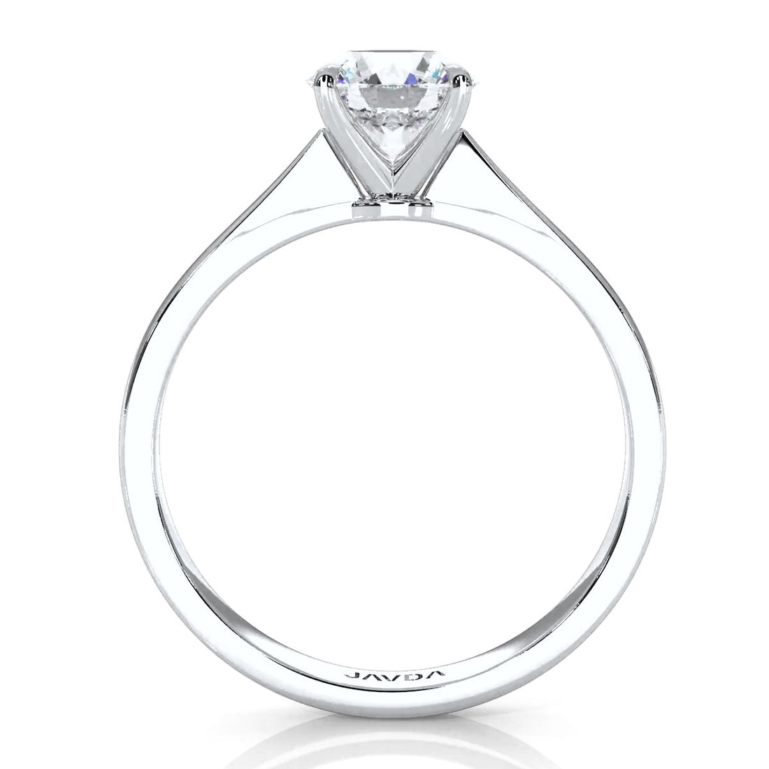 3g Lab Grown Diamond Tapper Solitaire IGI Certified Engagement Ring Setting 2mm 1.00 Ctw.