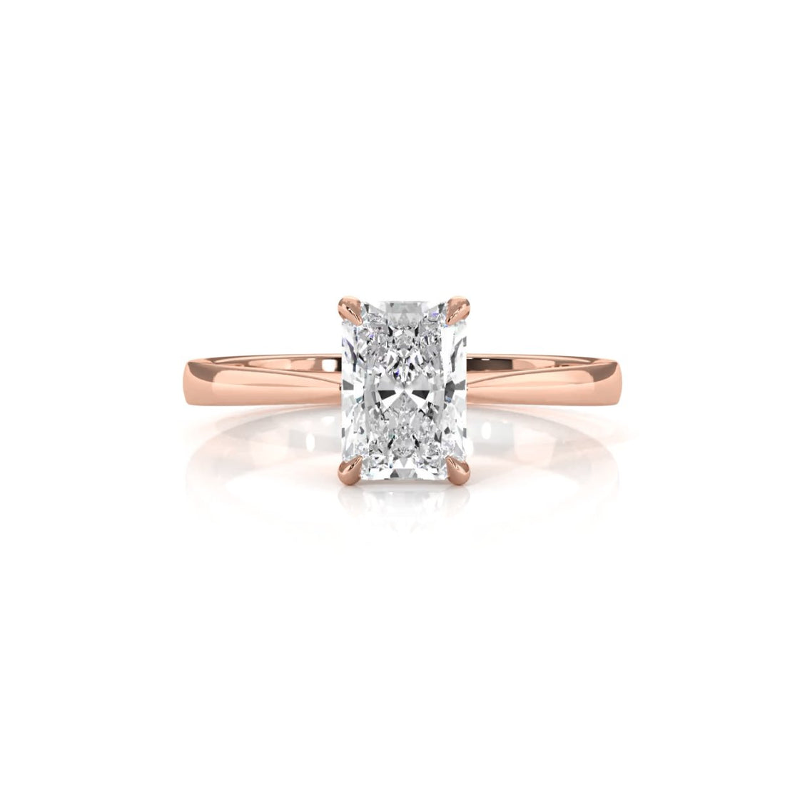 3g Lab Grown Diamond Tapper Solitaire IGI Certified Engagement Ring Setting 2mm 1.00 Ctw.