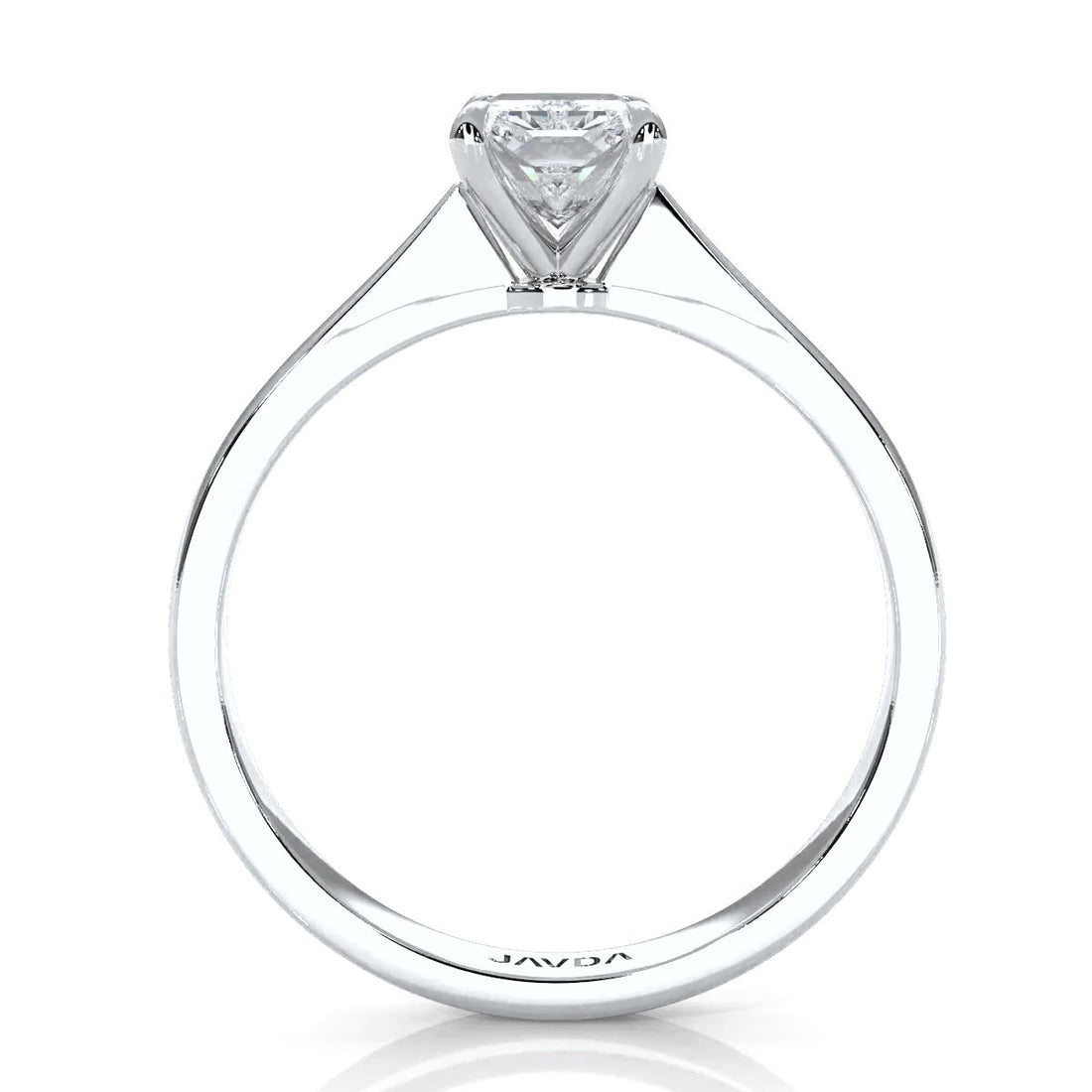 3g Lab Grown Diamond Tapper Solitaire IGI Certified Engagement Ring Setting 2mm 1.00 Ctw.