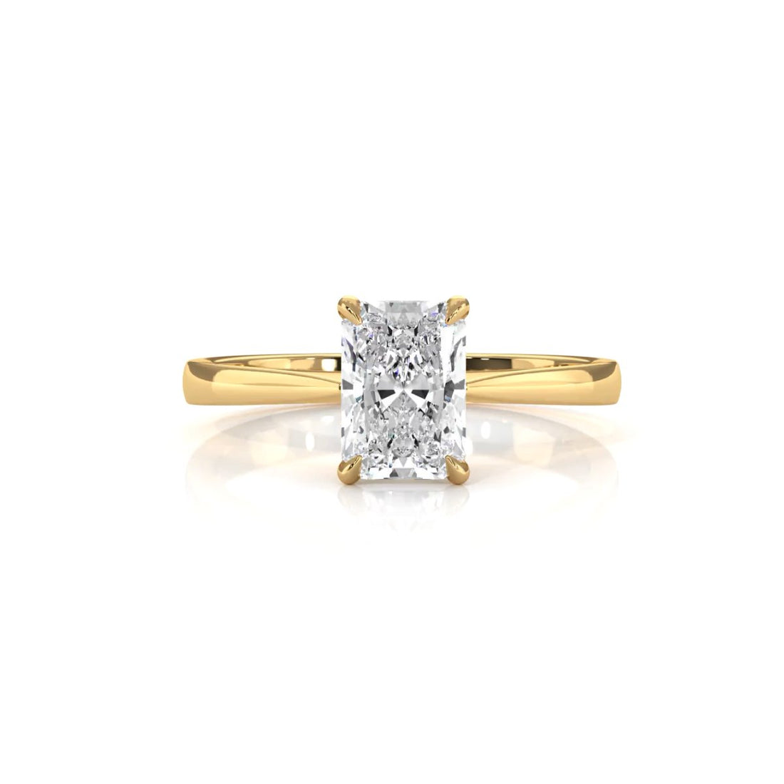 3g Lab Grown Diamond Tapper Solitaire IGI Certified Engagement Ring Setting 2mm 1.00 Ctw.