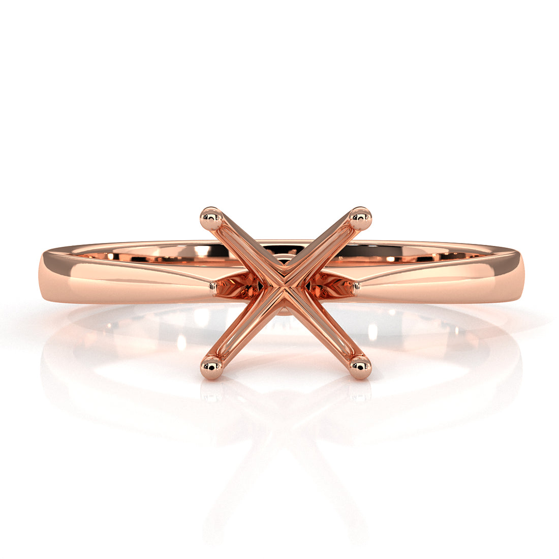 3g Tapper Semi Mount Engagement Solitaire Ring Setting 2mm