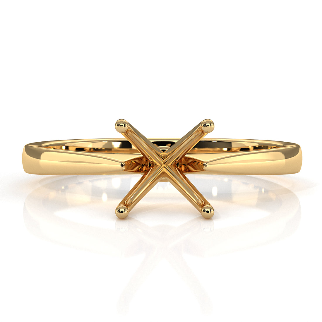 3g Tapper Semi Mount Engagement Solitaire Ring Setting 2mm