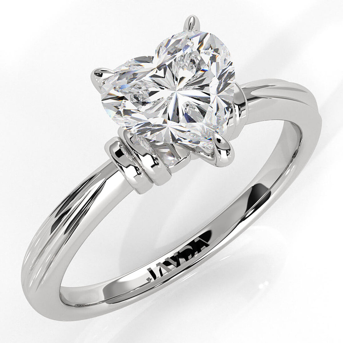4.2g Ridged Solitaire Prong Set Lab Grown Diamond Engagement Ring IGI Certified 2.6mm 1.00 Ctw.