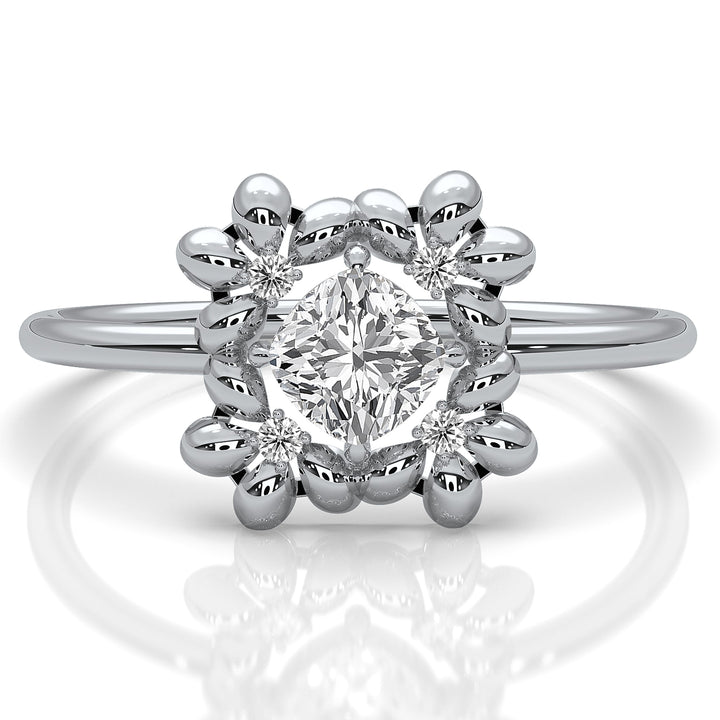 Elegant Round Cut Lab Diamond Mini Stacking Ring 0.36ctw.