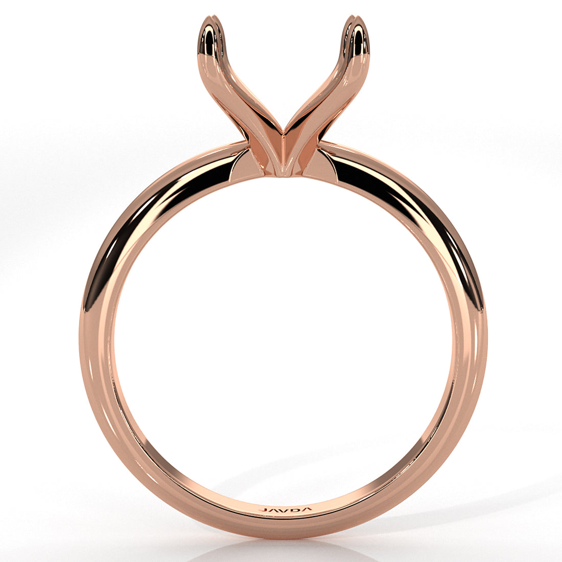 3g Claw Prong Set Solitaire Semi Mount Engagement Ring 2.2mm