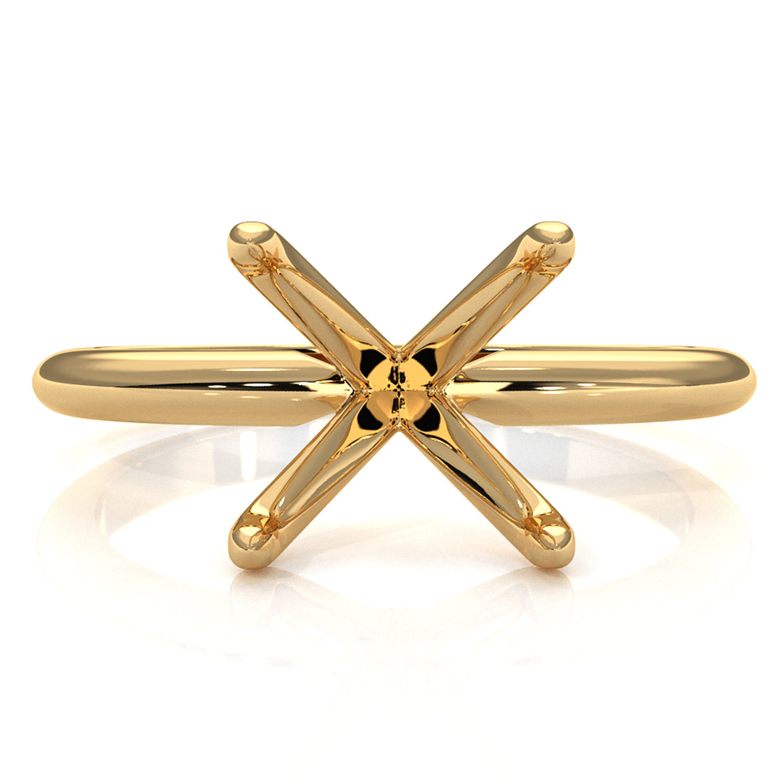 3g Claw Prong Set Solitaire Semi Mount Engagement Ring 2.2mm