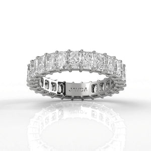 Radiant Cut Lab Diamond Shared Prong Women's Eternity Wedding Band 3.75 mm 3.60ctw. Radiant Cut Lab Diamond Shared Prong Women's Eternity Wedding Band 3.75 mm 3.60ctw.
