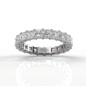Asscher Cut Shared Prong Lab Diamond Women's Eternity Wedding Band 3 mm 3.4ctw. Asscher Cut Shared Prong Lab Diamond Women's Eternity Wedding Band 3 mm 3.4ctw.
