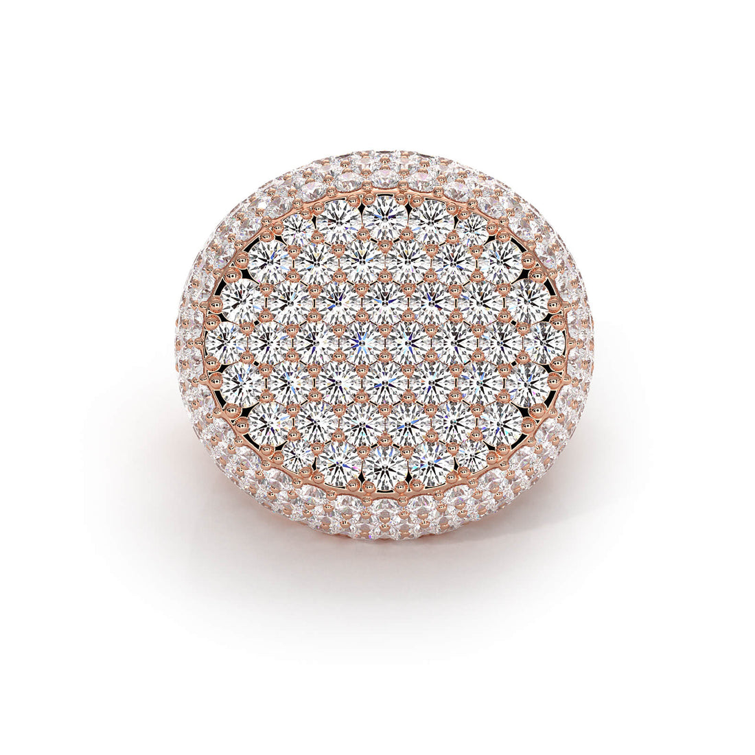 Circle of Glamour Men's 14K White Gold Lab Diamond Ring 11.5ctw