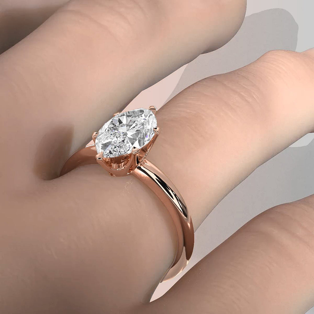 4g Lab Grown Round Diamond Engagement Solitaire 6 Prong Ring Setting IGI Certified 1.00 Ctw.