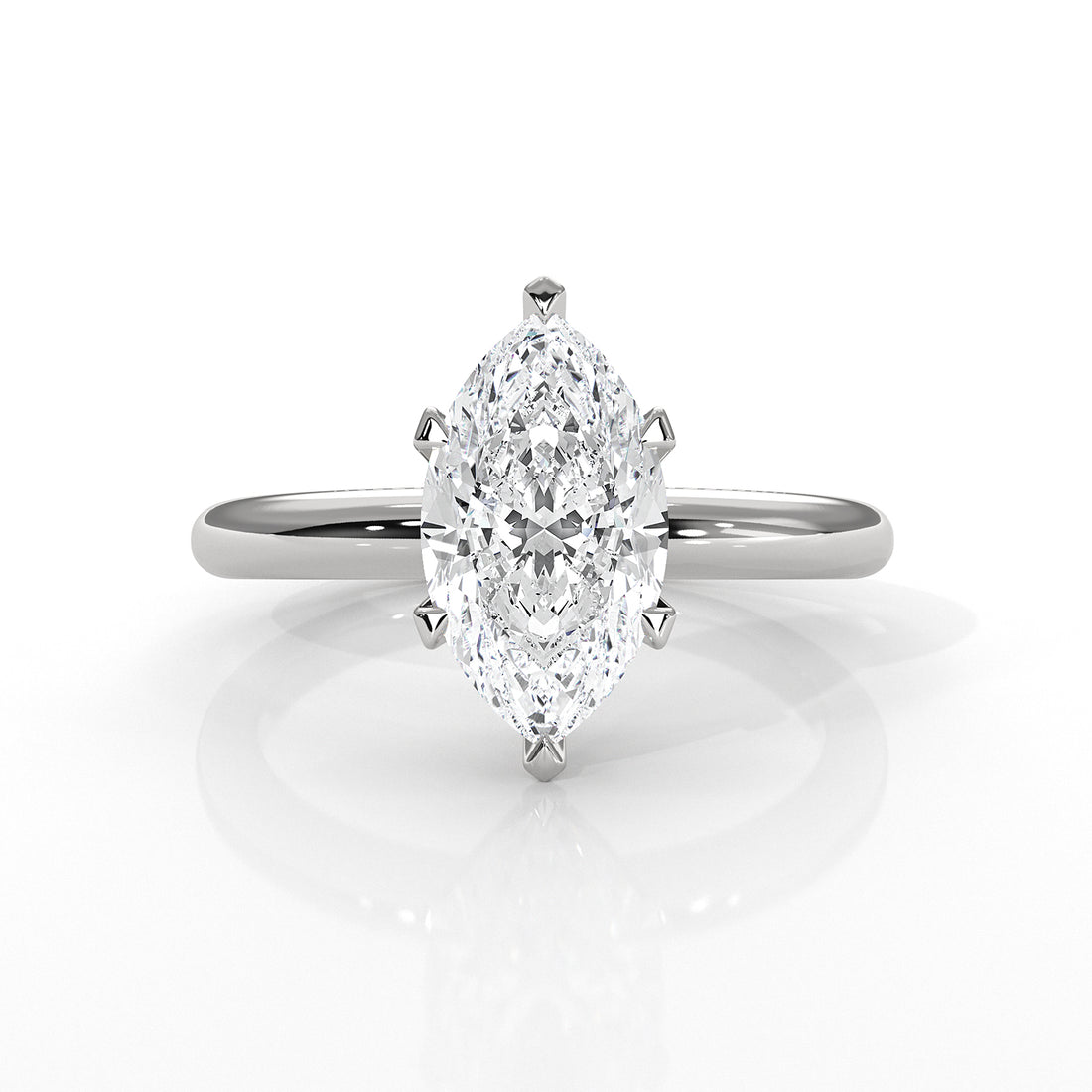 4g Lab Grown Round Diamond Engagement Solitaire 6 Prong Ring Setting IGI Certified 1.00 Ctw.