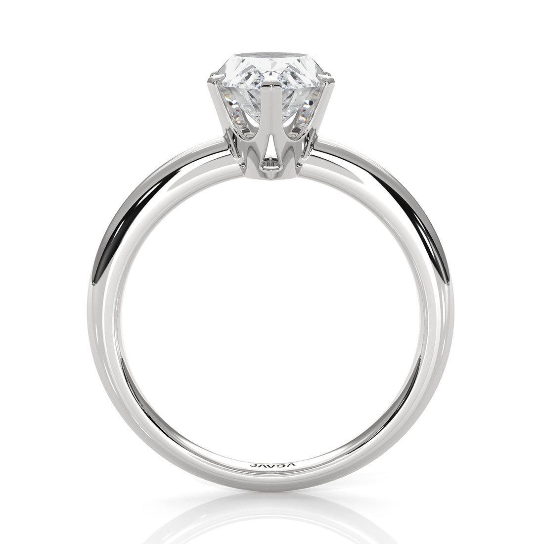 4g Lab Grown Round Diamond Engagement Solitaire 6 Prong Ring Setting IGI Certified 1.00 Ctw.