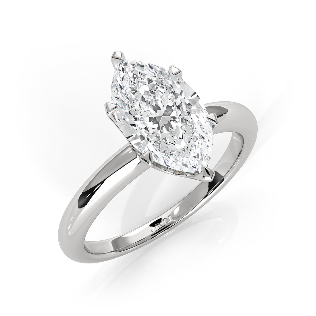 4g Lab Grown Round Diamond Engagement Solitaire 6 Prong Ring Setting IGI Certified 1.00 Ctw.
