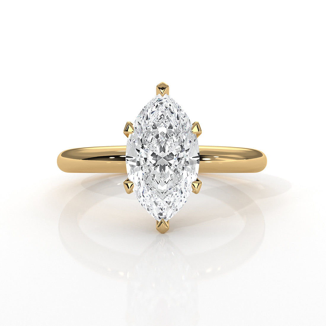 4g Lab Grown Round Diamond Engagement Solitaire 6 Prong Ring Setting IGI Certified 1.00 Ctw.