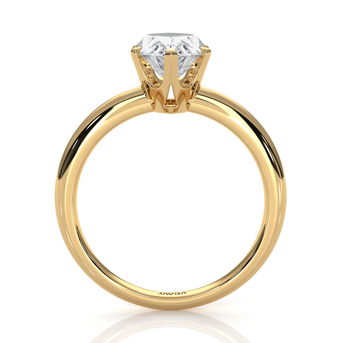 4g Lab Grown Round Diamond Engagement Solitaire 6 Prong Ring Setting IGI Certified 1.00 Ctw.