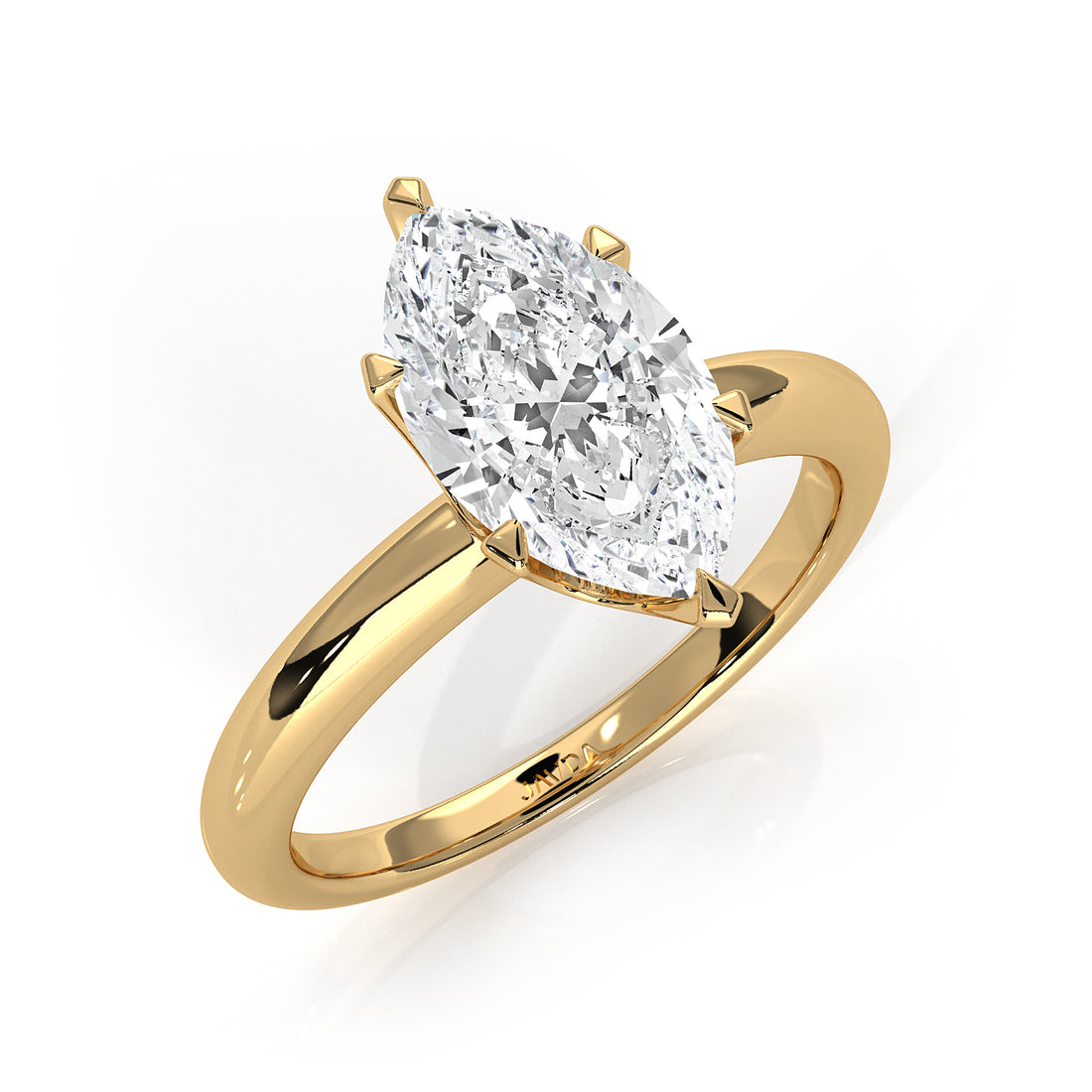 4g Lab Grown Round Diamond Engagement Solitaire 6 Prong Ring Setting IGI Certified 1.00 Ctw.