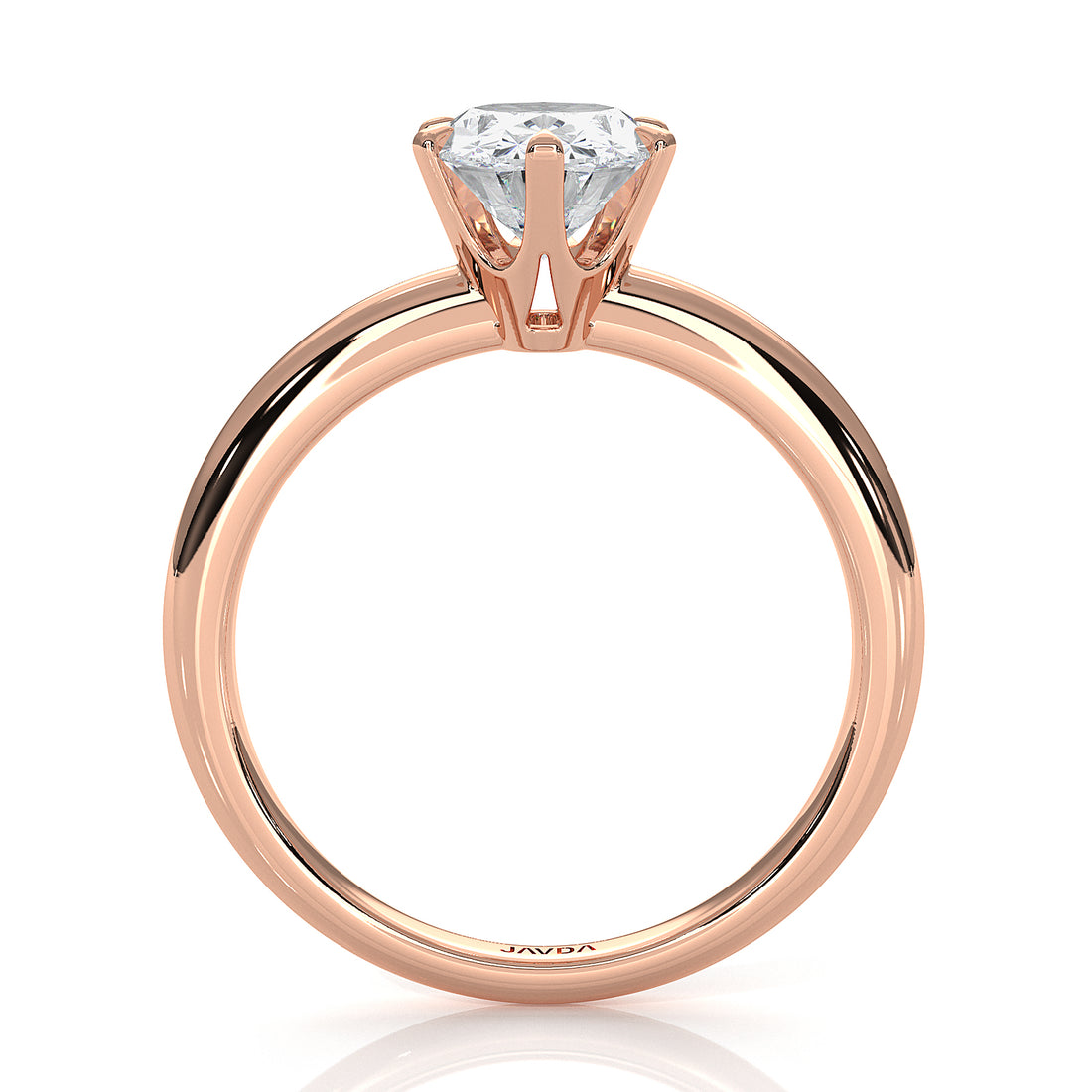 4g Lab Grown Round Diamond Engagement Solitaire 6 Prong Ring Setting IGI Certified 1.00 Ctw.