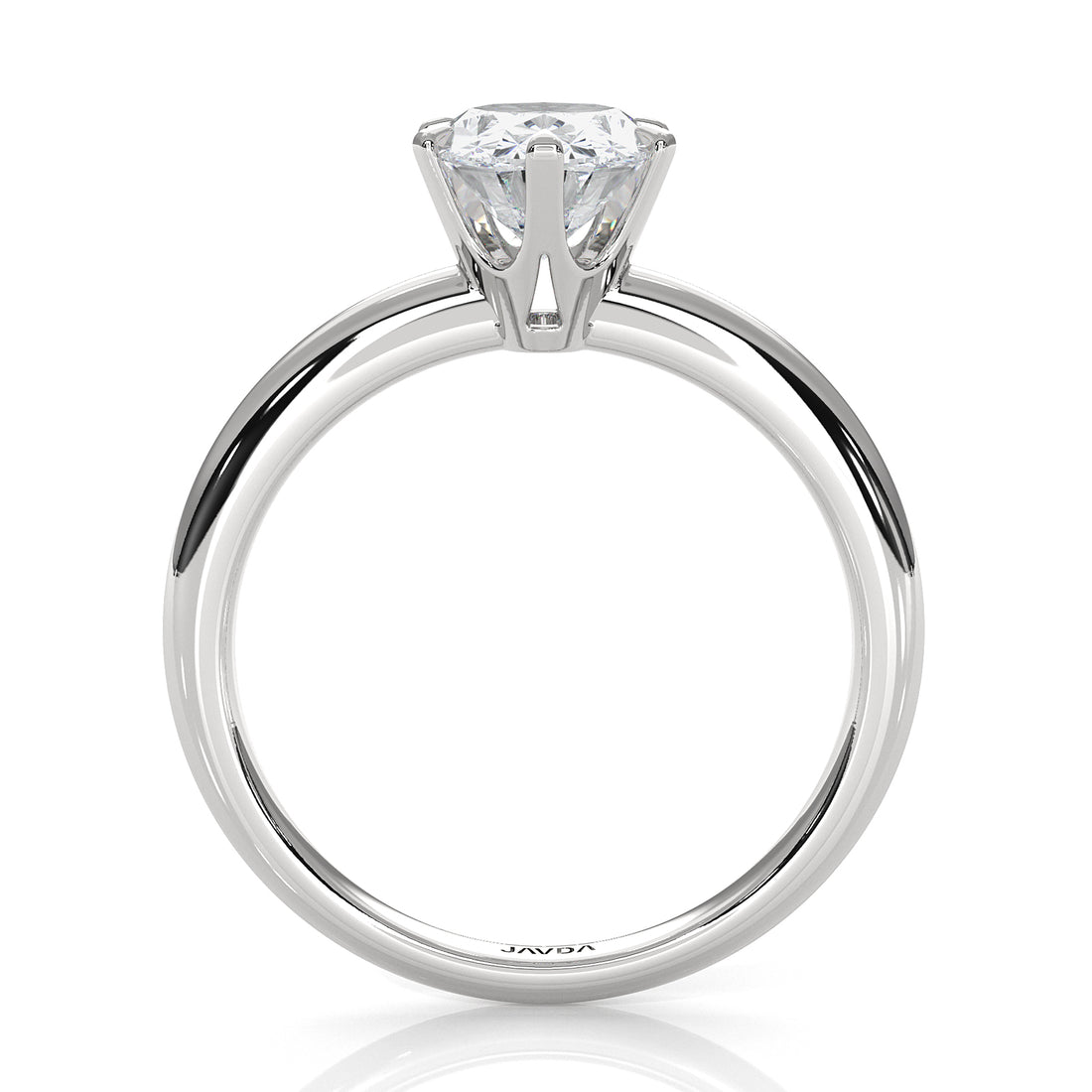 4g Lab Grown Round Diamond Engagement Solitaire 6 Prong Ring Setting IGI Certified 1.00 Ctw.