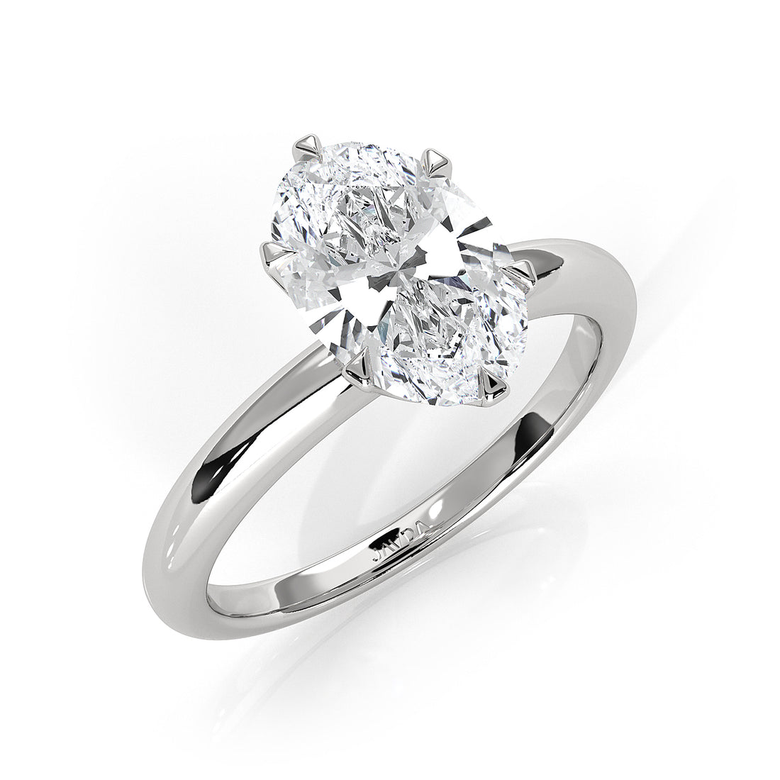 4g Lab Grown Round Diamond Engagement Solitaire 6 Prong Ring Setting IGI Certified 1.00 Ctw.
