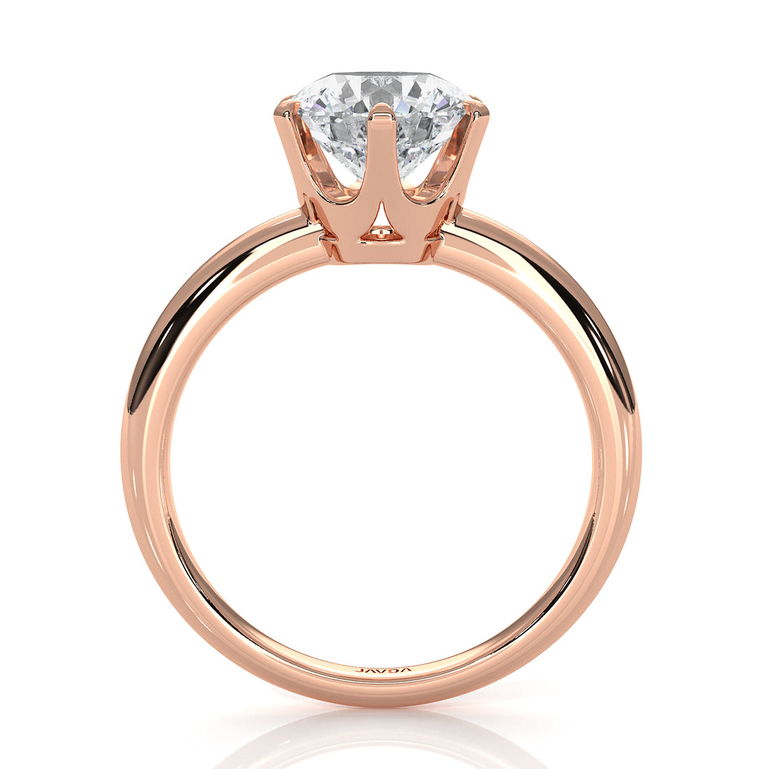 4g Lab Grown Round Diamond Engagement Solitaire 6 Prong Ring Setting IGI Certified 1.00 Ctw.