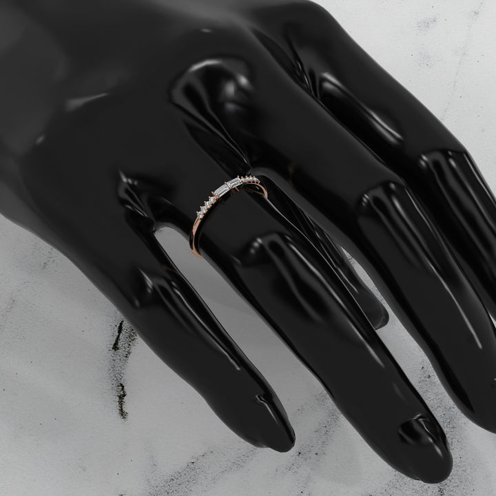 Prong Set Baguette Lab Diamond Fashion Ring 0.20ctw.