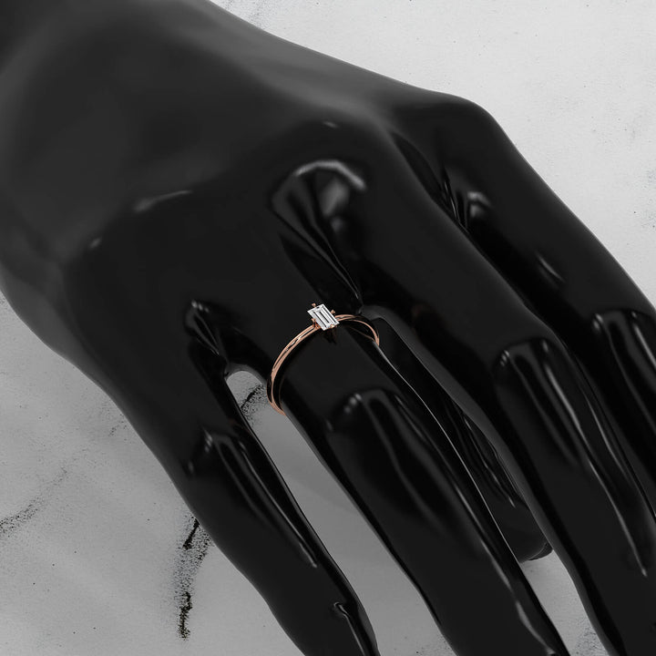 Women's Vertical Baguette Lab Diamond Fashion Ring 0.31ctw.