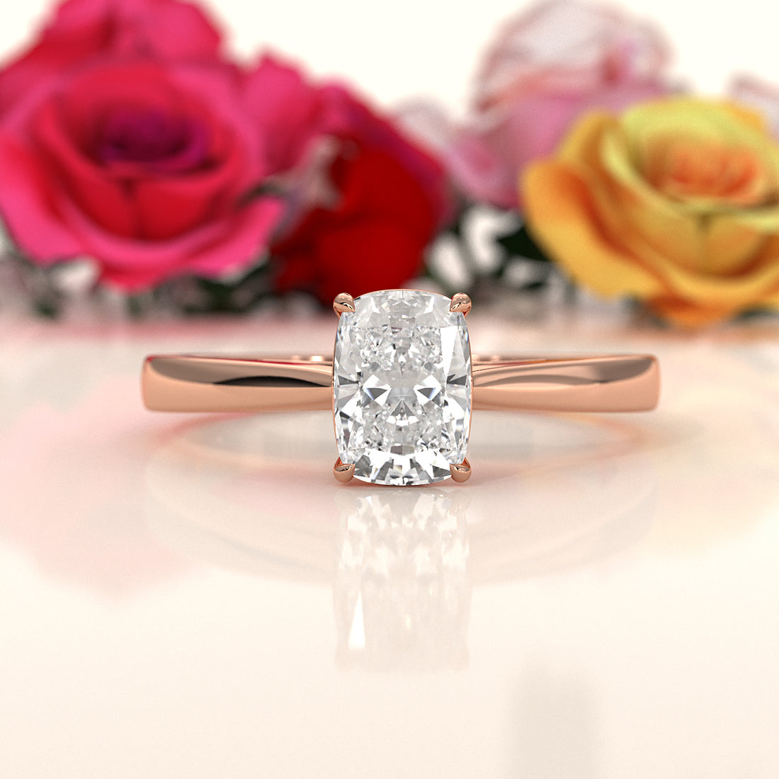 Lab Grown Diamond IGI Certified 4 Prong Solitaire Engagement Ring 4g Setting 1.00 Ctw.