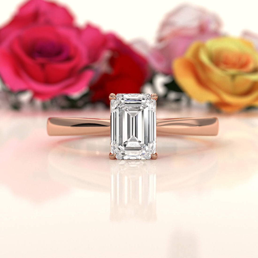 Lab Grown Diamond IGI Certified 4 Prong Solitaire Engagement Ring 4g Setting 1.00 Ctw.