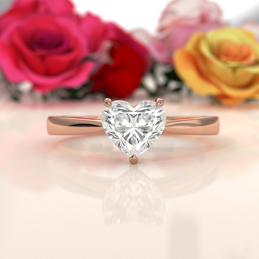 Lab Grown Diamond IGI Certified 4 Prong Solitaire Engagement Ring 4g Setting 1.00 Ctw.