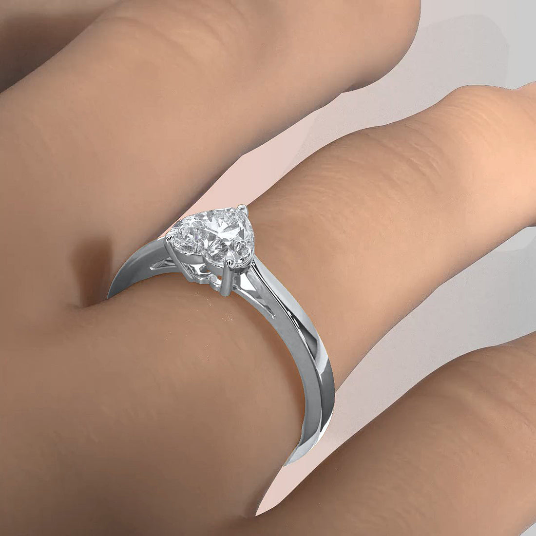 Lab Grown Diamond IGI Certified 4 Prong Solitaire Engagement Ring 4g Setting 1.00 Ctw.