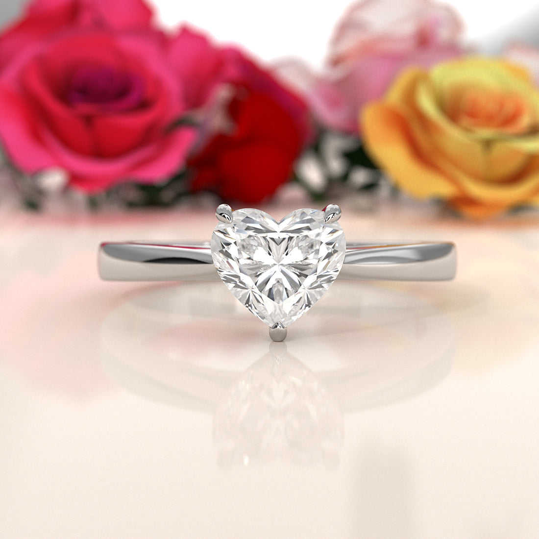 Lab Grown Diamond IGI Certified 4 Prong Solitaire Engagement Ring 4g Setting 1.00 Ctw.