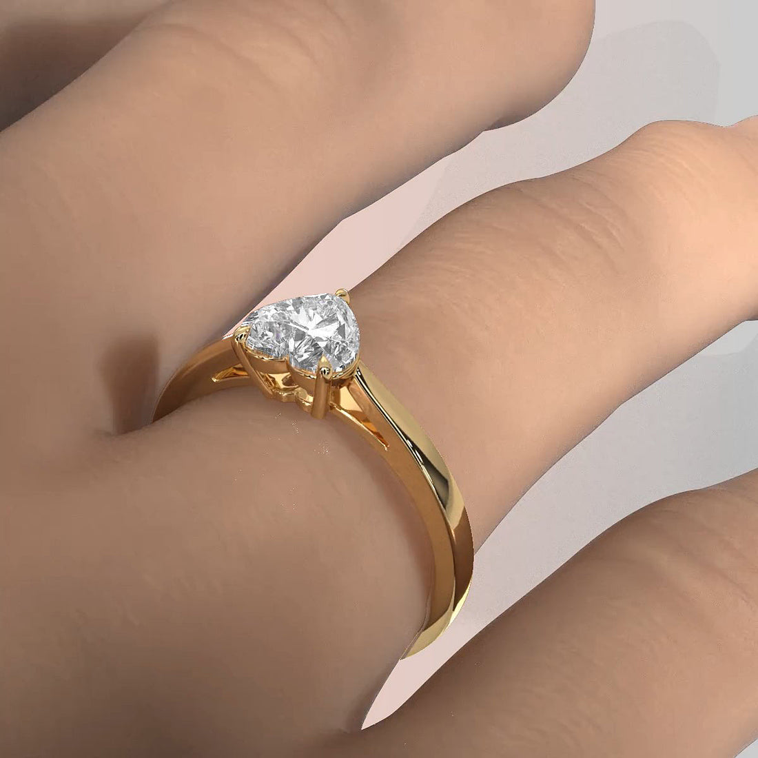 Lab Grown Diamond IGI Certified 4 Prong Solitaire Engagement Ring 4g Setting 1.00 Ctw.