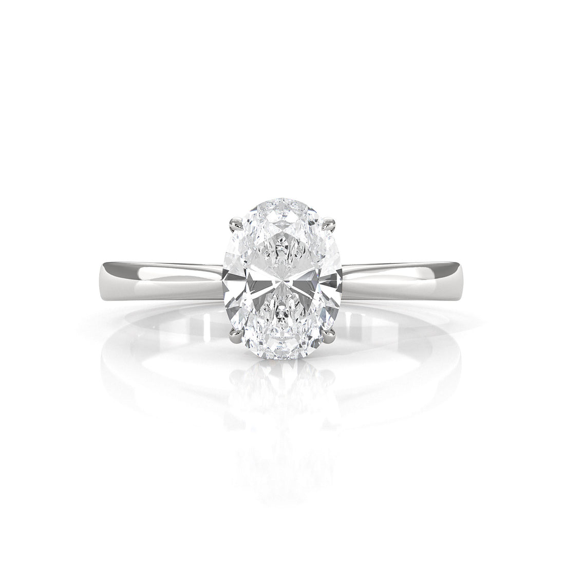 Lab Grown Diamond IGI Certified 4 Prong Solitaire Engagement Ring 4g Setting 1.00 Ctw.