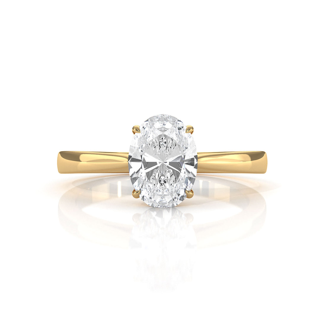 Lab Grown Diamond IGI Certified 4 Prong Solitaire Engagement Ring 4g Setting 1.00 Ctw.