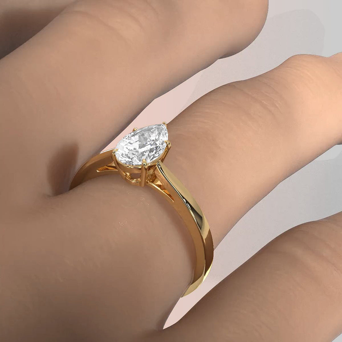 Lab Grown Diamond IGI Certified 4 Prong Solitaire Engagement Ring 4g Setting 1.00 Ctw.