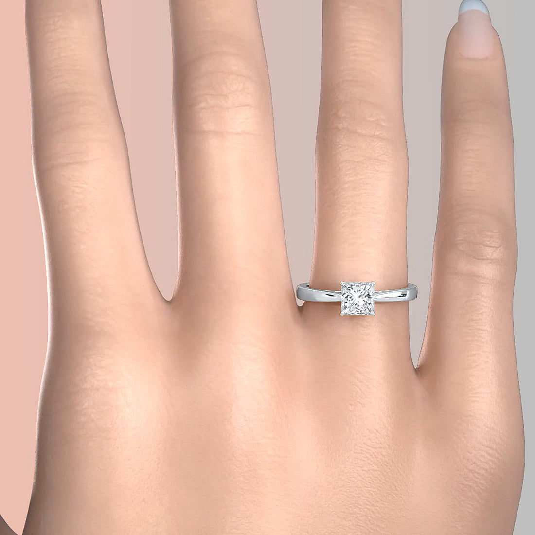 Lab Grown Diamond IGI Certified 4 Prong Solitaire Engagement Ring 4g Setting 1.00 Ctw.