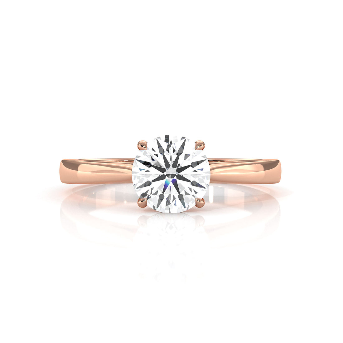 Lab Grown Diamond IGI Certified 4 Prong Solitaire Engagement Ring 4g Setting 1.00 Ctw.