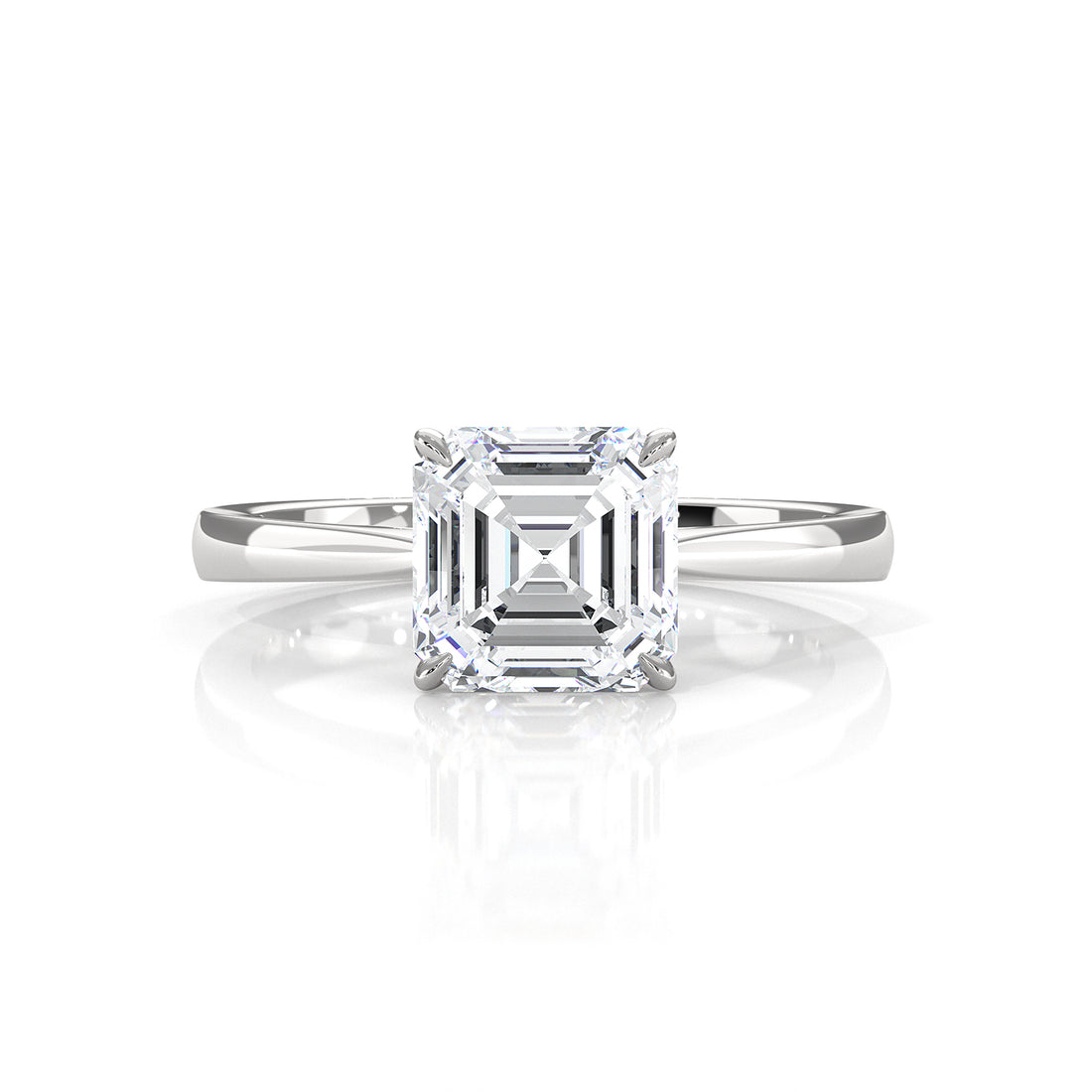 4.5g Princess Prong Setting Lab Grown Diamond Engagement Solitaire Ring IGI Certified 1.00 Ctw.