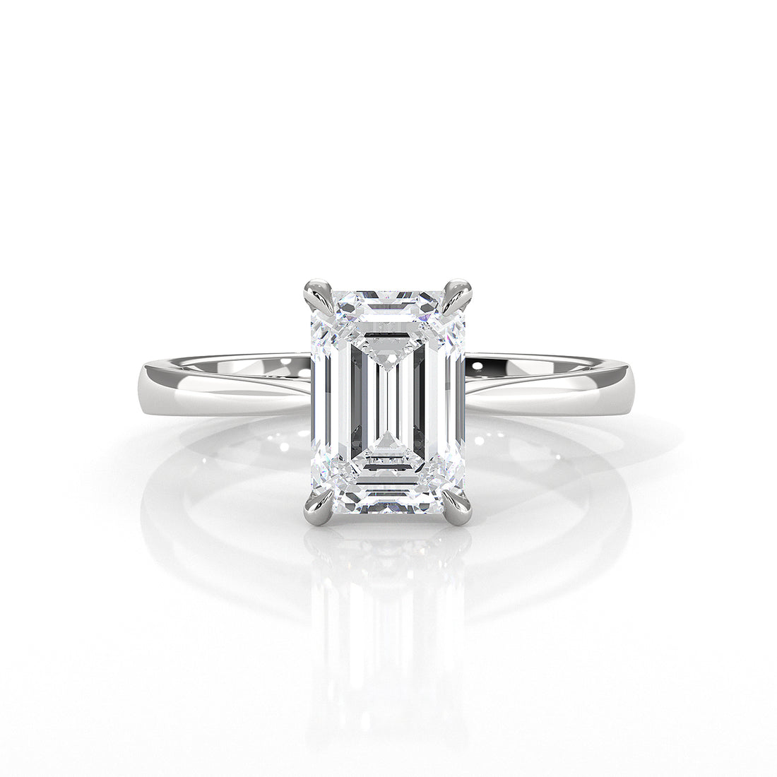 4.5g Princess Prong Setting Lab Grown Diamond Engagement Solitaire Ring IGI Certified 1.00 Ctw.