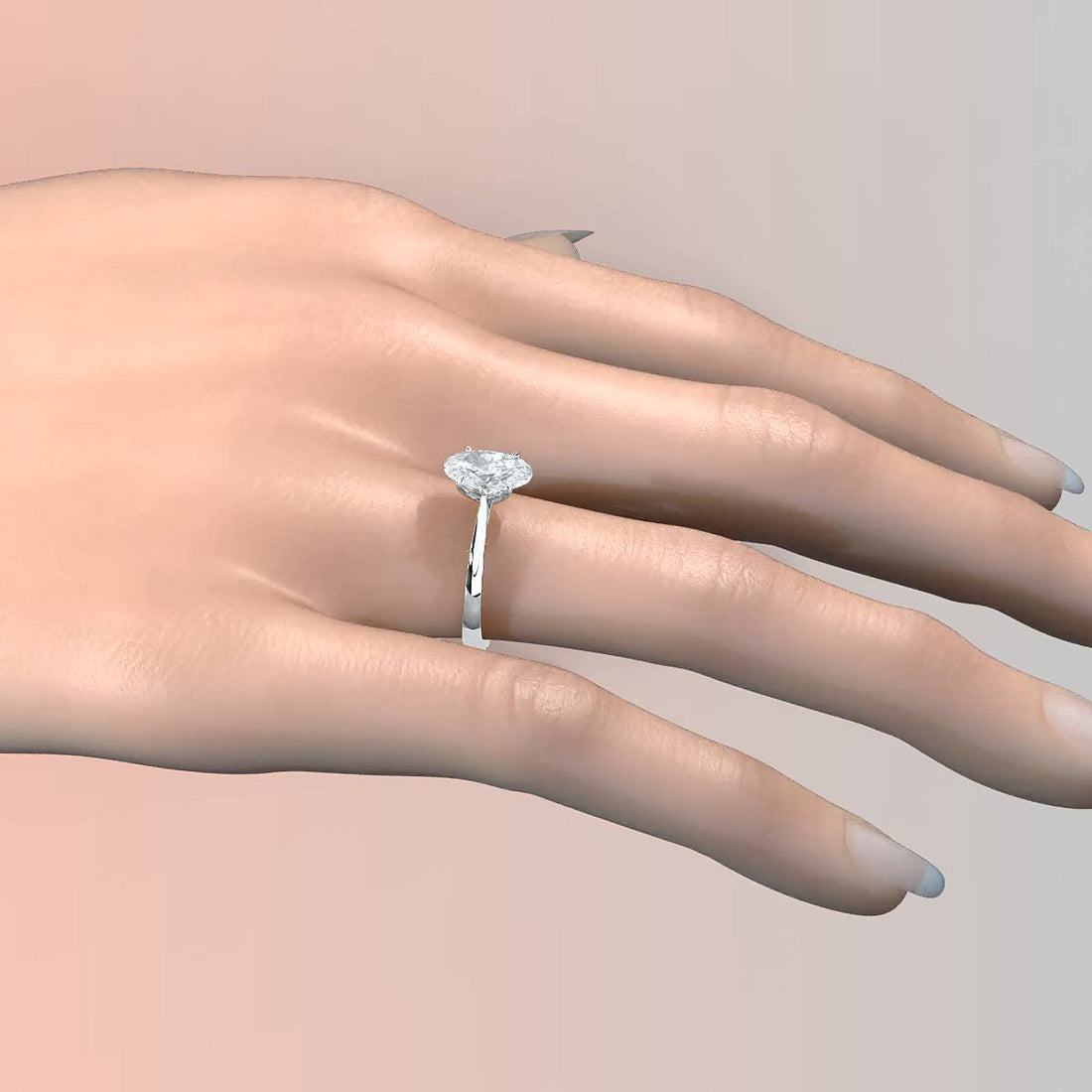 4.5g Princess Prong Setting Lab Grown Diamond Engagement Solitaire Ring IGI Certified 1.00 Ctw.