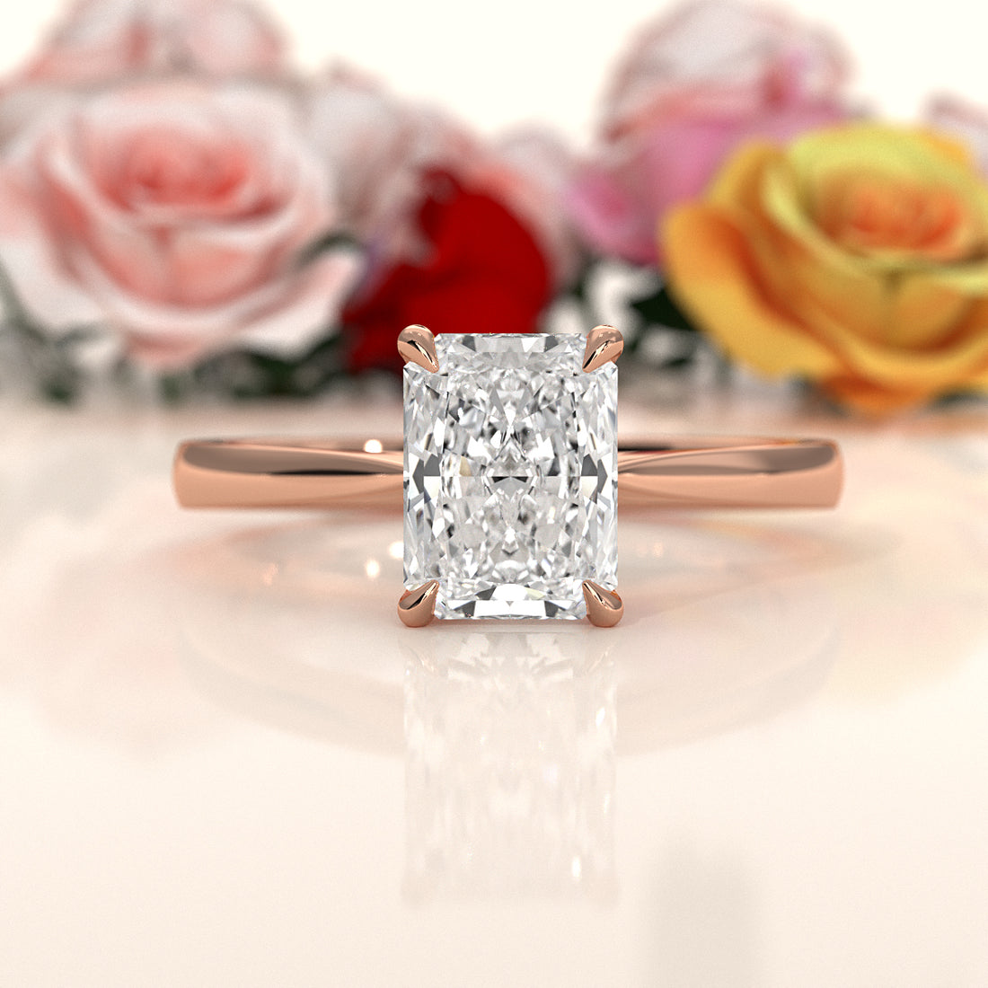 4.5g Princess Prong Setting Lab Grown Diamond Engagement Solitaire Ring IGI Certified 1.00 Ctw.