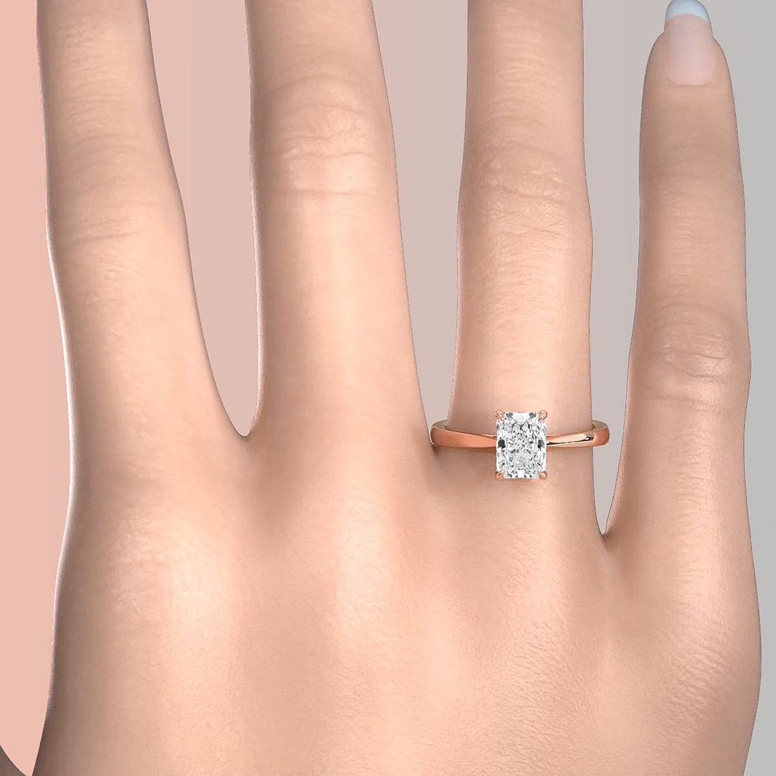 4.5g Princess Prong Setting Lab Grown Diamond Engagement Solitaire Ring IGI Certified 1.00 Ctw.