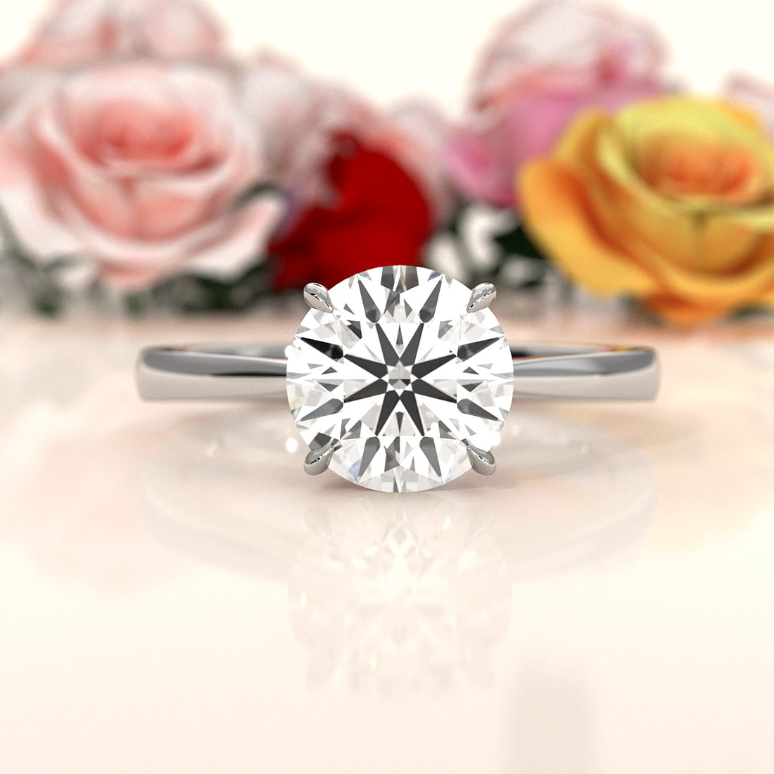 4.5g Princess Prong Setting Lab Grown Diamond Engagement Solitaire Ring IGI Certified 1.00 Ctw.