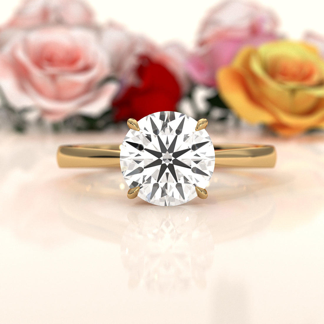 4.5g Princess Prong Setting Lab Grown Diamond Engagement Solitaire Ring IGI Certified 1.00 Ctw.