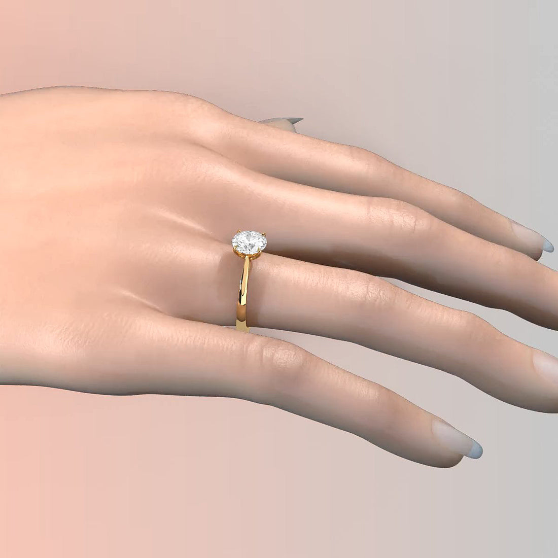 4.5g Princess Prong Setting Lab Grown Diamond Engagement Solitaire Ring IGI Certified 1.00 Ctw.